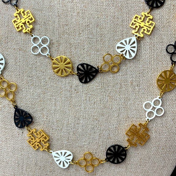 NWOT 2 PC Tory Burch Long/Doubled Necklace & Bracelet Set - Picture 5 of 8